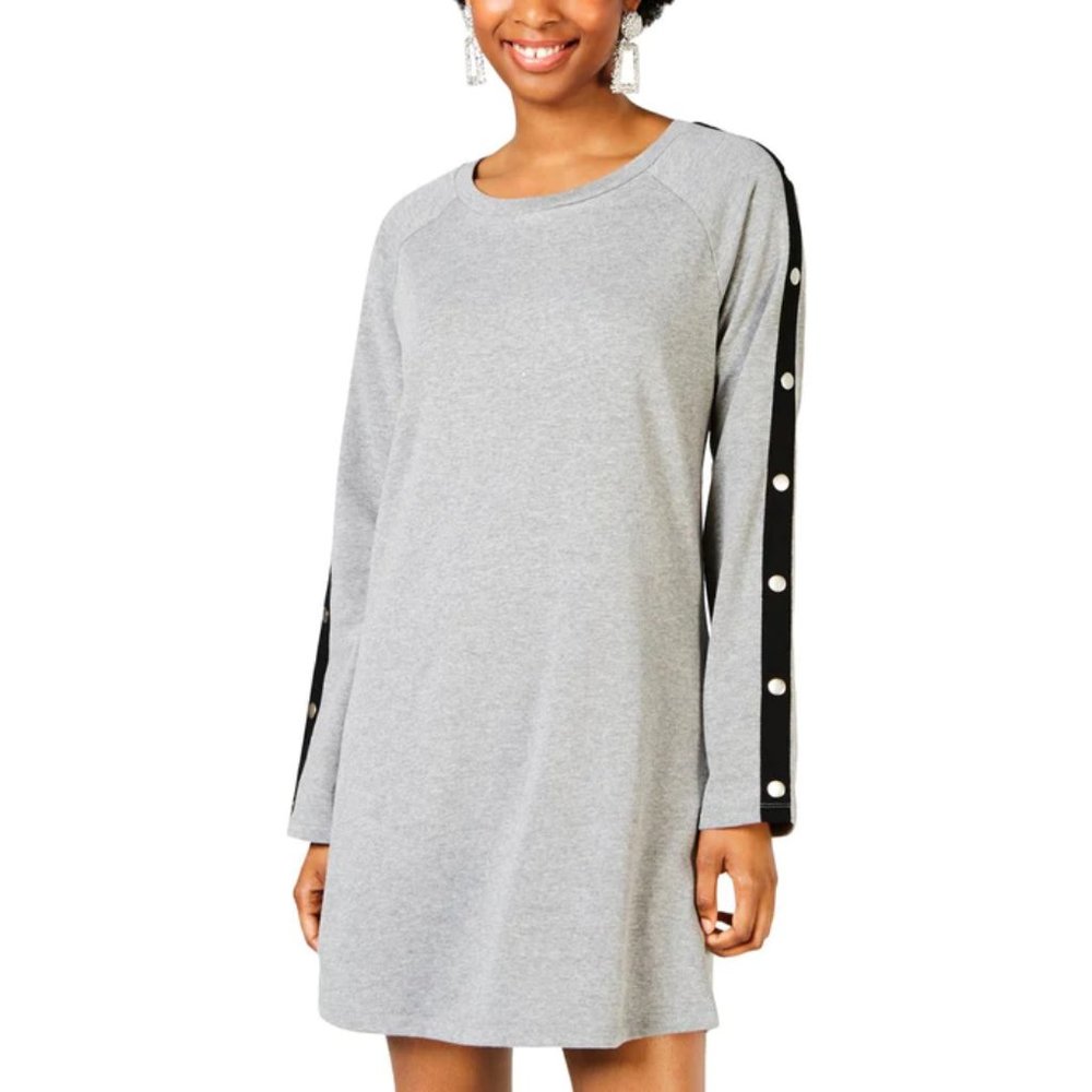 (NWT) Material Girl Jrs  Heathered Sweatshirt Tunic Dress Large